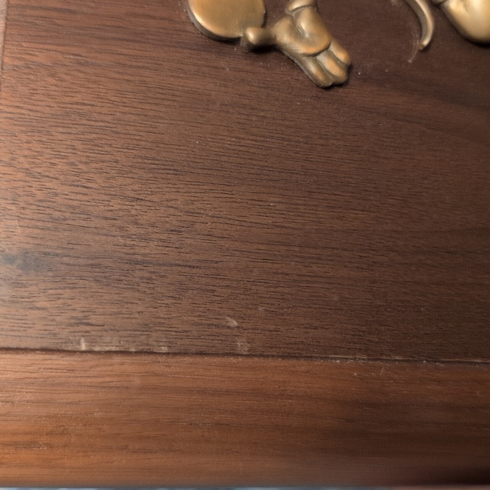 Disney Bronze Mickey Mouse Wooden Plaque - Picture 2 of 4